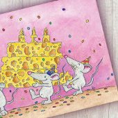 CHEESY BIRTHDAY WISHES carte postale par Nicole Ja