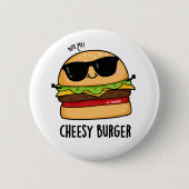 Cheesy Burger Grappige Voedsel Puns Ronde Button 5,7 Cm (Voorkant)