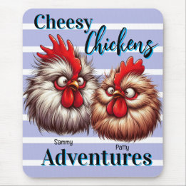 "Cheesy Chicken Adventures" Patty & Sammy Silkie Muismat