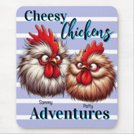 "Cheesy Chicken Adventures" Patty & Sammy Silkie Muismat