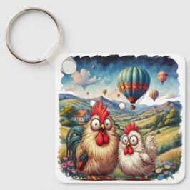"Cheesy Chicken Balloon Adventure" Sleutelhanger