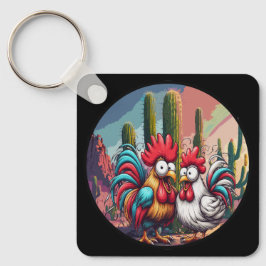 "Cheesy Chicken Desert Adventure" Aluminum Sleutelhanger