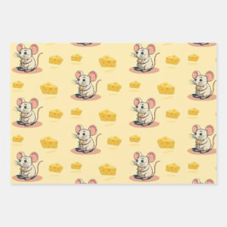 Cheesy Delights Wrapping Paper Flat Sheet Set van 