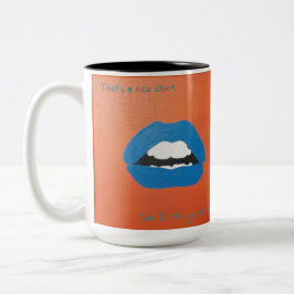 Cheesy Lines for Valentine's Tweekleurige Koffiemok