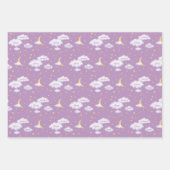 Cheesy Moon & Stars Fluffy Clouds  Inpakpapier Vel (Voorkant 2)