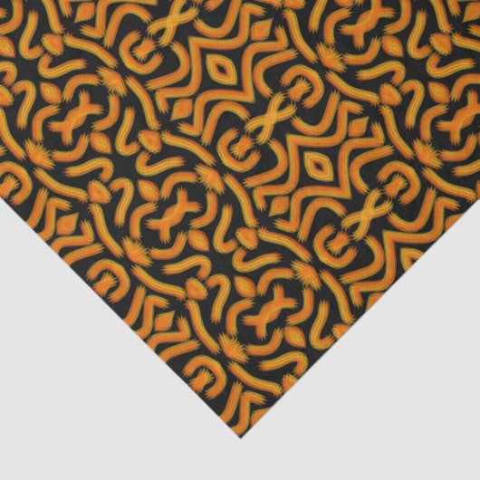 Cheesy Noodle Doodle Art Mirrored Image Pattern Tissuepapier (Detail)