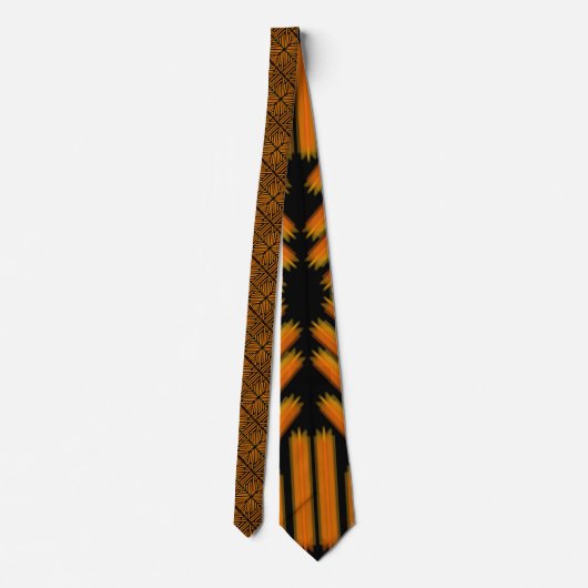 Cheesy Noodle Doodle Art Symmetrical Lined Pattern Stropdas (Achterkant)