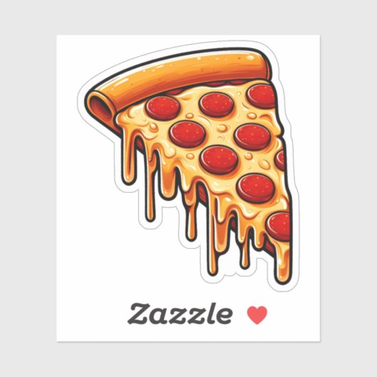 Cheesy Pepperoni Pizza Sticker (Vel)
