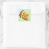 Cheesy Puff Leuke Stickers. Vierkante Sticker (Tas)