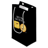 Cheesy Puns Crack-er Me Up Grappige Kaas Pun Donke Klein Cadeauzakje (Voorkant Gekanteld)
