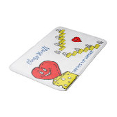 Cheesy Red Hearts Bathroom Bath Mat (Gekanteld)