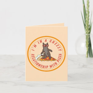 Cheesy Relatie met Pizza - Funny Pizza Relat Kaart