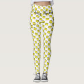 Cheesy Workout Witte Leggings (Voorkant)