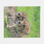 Cheetah 001 fleece deken (Voorkant (Horizontaal))