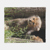Cheetah 005 fleece deken (Voorkant (Horizontaal))