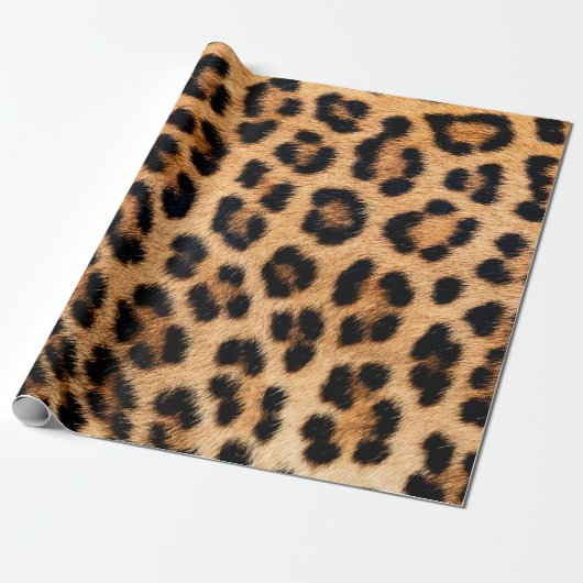 Cheetah afdrukstructuur cadeaupapier (Uitgerold)