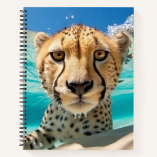 Cheetah Animal Fun Natuur Spelen Water Notitieboek