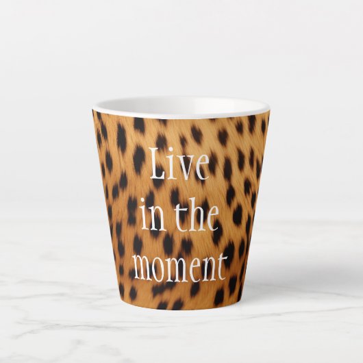 Cheetah Animal Fur Latte Mok (Voorkant)