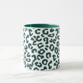 Cheetah Animal Print in Pine Green and White Mok (Midden)