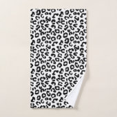 Cheetah Animal Print in zwart-wit Bad Handdoek (Handdoek)