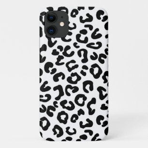 Cheetah Animal Print in zwart-wit iPhone 11 Hoesje