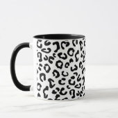 Cheetah Animal Print in zwart-wit Mok (Links)