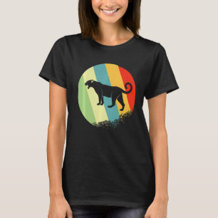 Cheetah Animal Round met Retrokleuren T-shirt