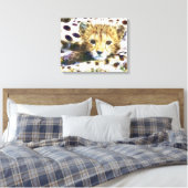 Cheetah animal sauvage Cub Toile enveloppée (Insitu(Chambre))