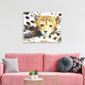 Cheetah animal sauvage Cub Toile enveloppée (Insitu(Salon))