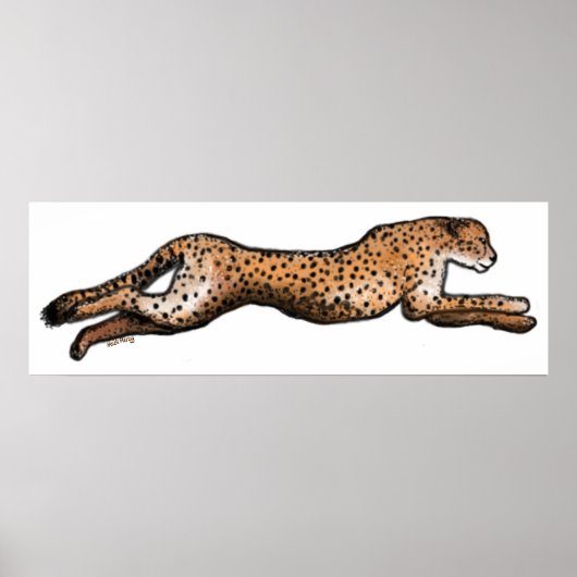 Cheetah Art Poster (Voorkant)