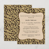 Cheetah Baby shower Kaart (Voorkant / Achterkant)