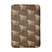 Cheetah Bath Mat on Brown Background (Voorkant Verticaal)