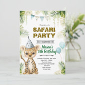 Cheetah Birthday Party Invitation (Debout devant)