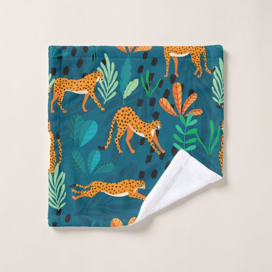 Cheetah Blue Jungle (Gant de toilette)