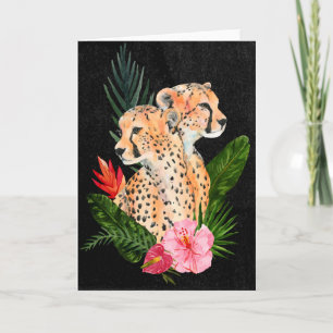 Cheetah Bouquet Kaart