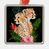 Cheetah Bouquet Metalen Ornament (Voorkant)