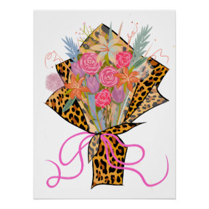 Cheetah Bouquet Perfect Poster