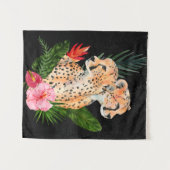 Cheetah Bouquet Wandkleed (Voorkant (horizontaal))
