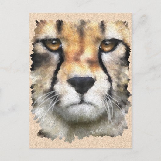 Cheetah Briefkaart (Voorkant)