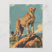  Cheetah Briefkaart (Voorkant)