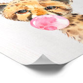 Cheetah Bubble Oerwoud Safari Nursery Art Print (Hoek)
