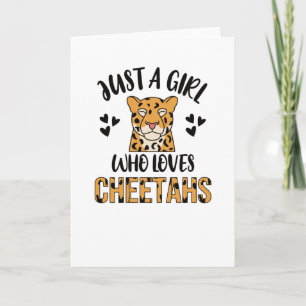 Cheetah Cadeaus voor Meisjes Cheetah Lover Leuk Di Kaart