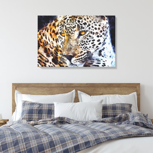 Cheetah Canvas Afdruk (Insitu (Slaapkamer))