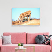 Cheetah Canvas Afdruk (Insitu (Woonkamer))