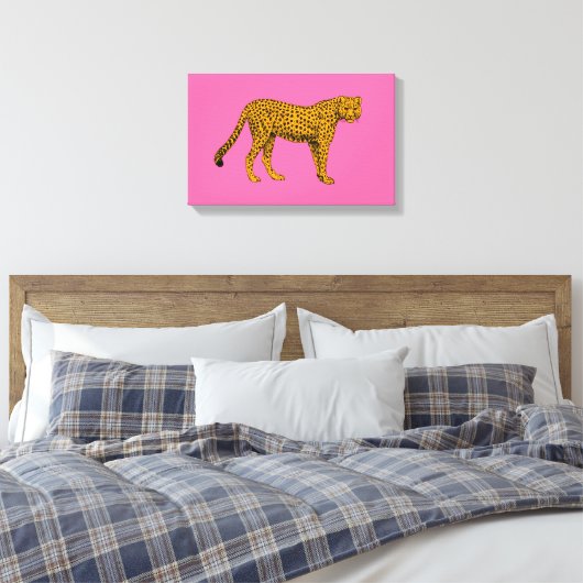 Cheetah Canvas Afdruk (Insitu (Slaapkamer))