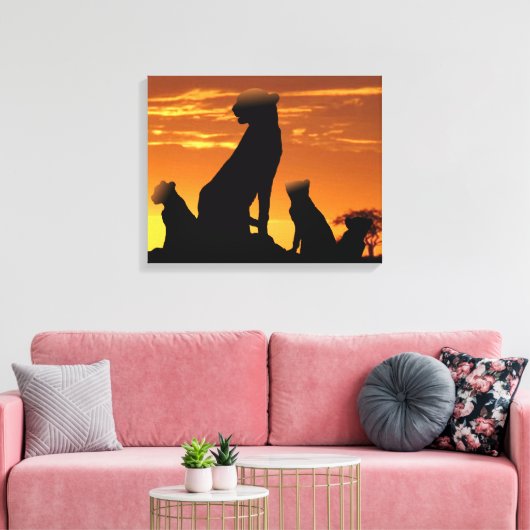 Cheetah Canvas Afdruk (Insitu (Woonkamer))