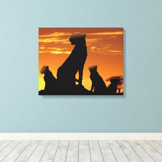 Cheetah Canvas Afdruk (Insitu (Houten vloer))