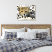 Cheetah Canvas Afdruk (Insitu (Slaapkamer))