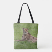 Cheetah Canvas tas (Achterkant)
