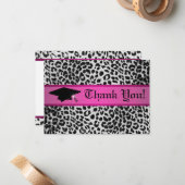 cheetah carte de remerciements (Devant/Arrière en situation)